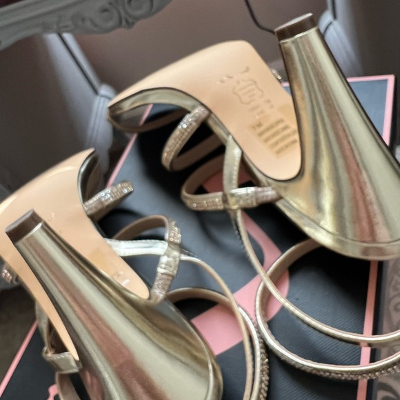 Nina Sami Gold Rhinestone Sandals - Picture 8 of 9